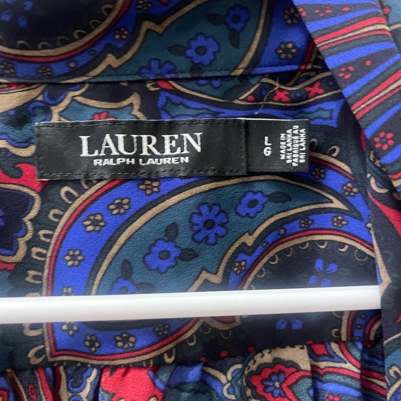 Ralph Lauren Blue and Red Paisley Button Down Shirt - Picture 4 of 4